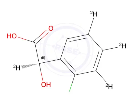 Chemical structure of (R)-(-)-2-Chloromandelic acid-d4
