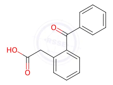 Chemical structure of 2-(2-Benzoylphenyl)acetic acid