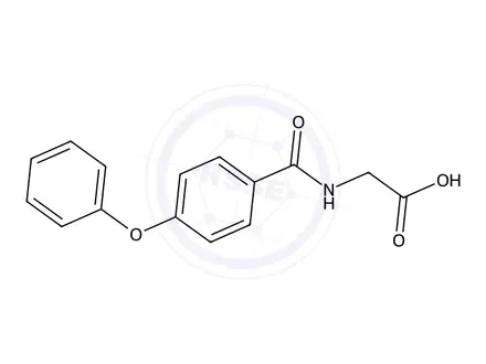 Chemical structure of (4-Phenoxy-benzoylamino)-acetic acid