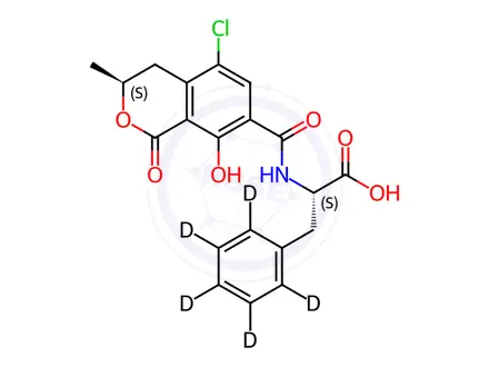 Chemical structure of 3-epi-Ochratoxin A-d5