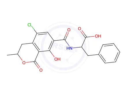 Chemical structure of Ochratoxin A