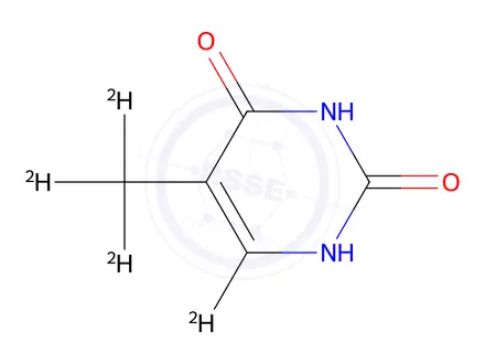 Chemical structure of THYMINE-METHYL-D3-6-D