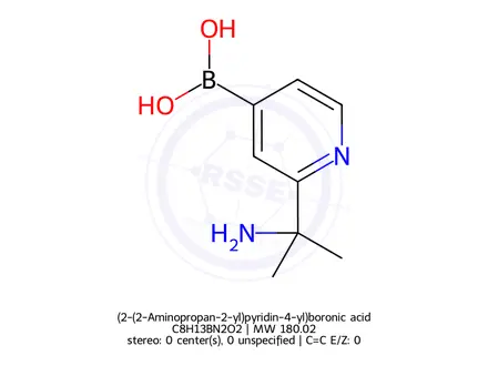 Chemical structure of (2-(2-Aminopropan-2-yl)pyridin-4-yl)boronic acid
