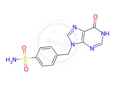 Chemical structure of 4-((6-Oxo-1H-purin-9(6H)-yl)methyl)benzenesulfonamide