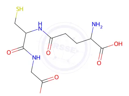 Chemical structure of 2-Amino-4-({1-[(carboxymethyl)carbamoyl]-2-sulfanylethyl}carbamoyl)butanoic acid