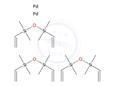 Chemical structure of 1,3-DIVINYL-1,1,3,3-TETRAMETHYLDISILOXANEPALLADIUM(0)
