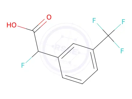 Chemical structure of 2-Fluoro-2-(3-(trifluoromethyl)phenyl)acetic acid