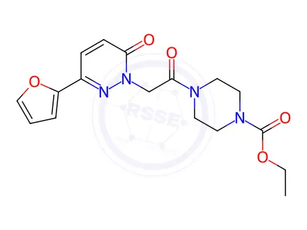 Chemical structure of Ethyl 4-(2-(3-(furan-2-yl)-6-oxopyridazin-1(6H)-yl)acetyl)piperazine-1-carboxylate