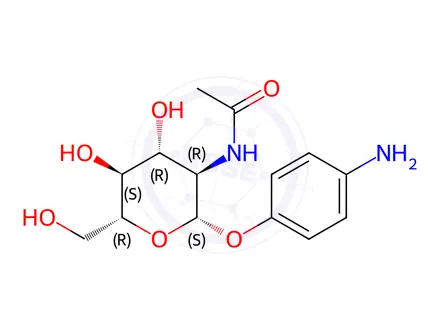 Chemical structure of 4-Aminophenyl 2-Acetamido-2-deoxy-β-D-glucopyranoside