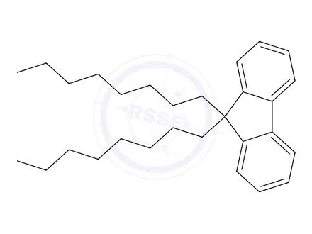 Chemical structure of Poly(9,9-dioctyl-9H-fluorene-2,7-diyl)