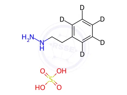 Chemical structure of Phenelzine-d5 Sulfate (phenyl-d5)