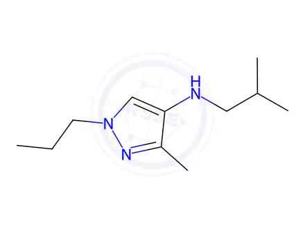 Chemical structure of N-isobutyl-3-methyl-1-propyl-1H-pyrazol-4-amine