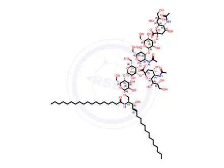 Chemical structure of C18:0 GD1a (d18:1/18:0)