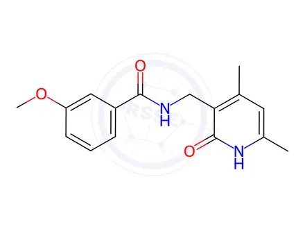 Chemical structure of BENZAMIDE, N-[(1,2-DIHYDRO-4,6-DIMETHYL-2-OXO-3-PYRIDINYL)METHYL]-3-METHOXY-
