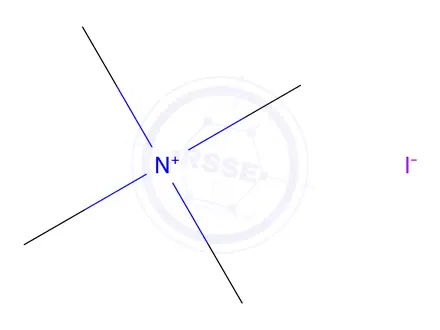 Chemical structure of Methanaminium, N,N,N-trimethyl-, iodide (1:1)