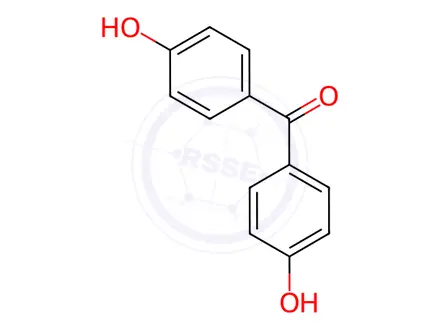 Chemical structure of 4,4'-Dihydroxybenzophenone