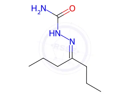 Chemical structure of 4-Heptanone semicarbazone