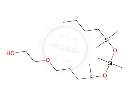 Chemical structure of MONOCARBINOL TERMINATED POLYDIMETHYLSILOXANE