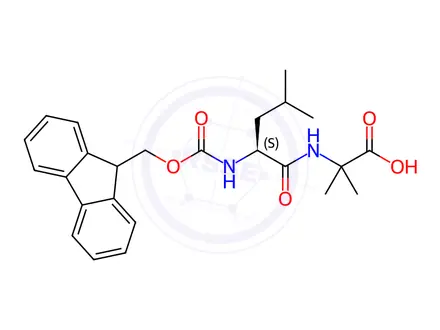 Chemical structure of Alanine, N-[(9H-fluoren-9-ylmethoxy)carbonyl]-L-leucyl-2-methyl-