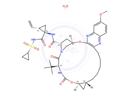 Chemical structure of Grazoprevir Hydrate