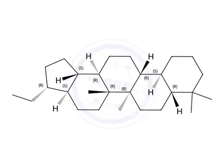 Chemical structure of 17B(H),21a(H)-25,28,30-Trisnorhopane