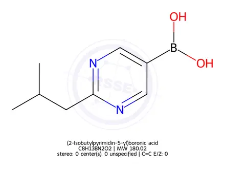 Chemical structure of (2-Isobutylpyrimidin-5-yl)boronic acid