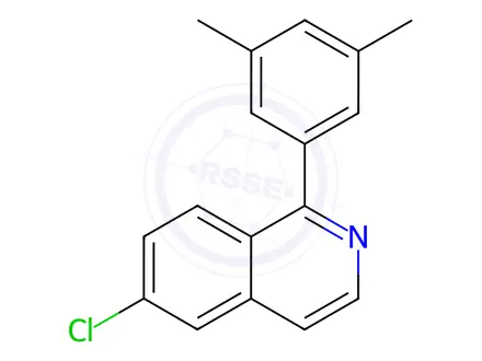 Chemical structure of Isoquinoline, 6-chloro-1-(3,5-dimethylphenyl)-