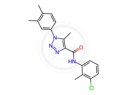 Chemical structure of N-(3-chloro-2-methylphenyl)-1-(3,4-dimethylphenyl)-5-methyl-1H-1,2,3-triazole-4-carboxamide