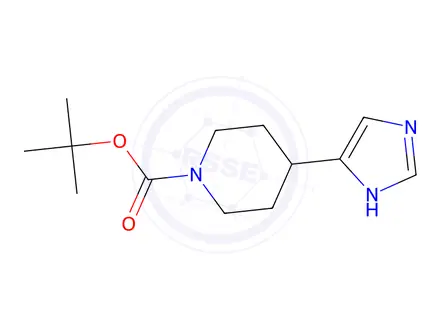 Chemical structure of 4-(1H-IMidazol-4-yl)-piperidine-1-carboxylic acid tert-butyl ester