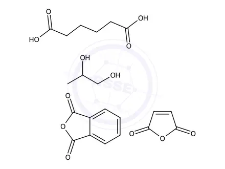 Chemical structure of 1,2-Propanediol, butenedioic anhydride, phthalandione, hexanedioic acid polymer