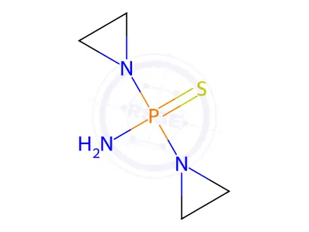 Chemical structure of P,P-Di(aziridin-1-yl)phosphinothioic Amide