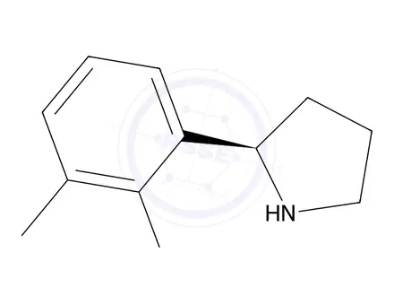 Chemical structure of (R)-2-(2-fluoro-3-methylphenyl)pyrrolidine