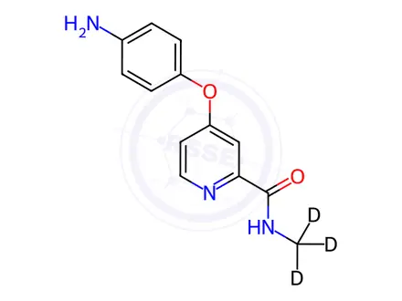 Chemical structure of 4-(4-Aminophenoxy)-N-(methyl-d3)-2-pyridinecarboxamide