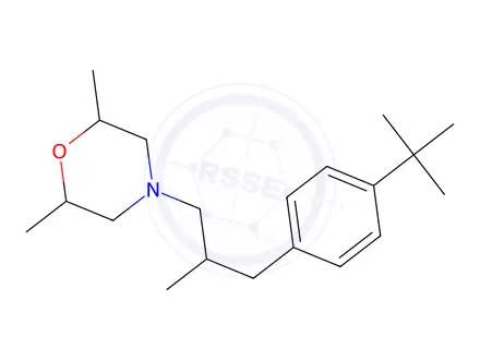 Chemical structure of (2R,6S)-4-((R)-3-(4-(tert-Butyl)phenyl)-2-methylpropyl)-2,6-dimethylmorpholine
