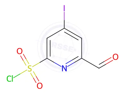Chemical structure of 6-Formyl-4-iodopyridine-2-sulfonyl chloride
