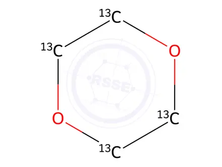 Chemical structure of 1,4-Dioxane-13C4
