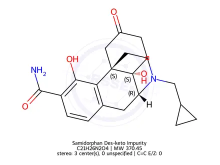 Chemical structure of Samidorphan Des-keto Impurity