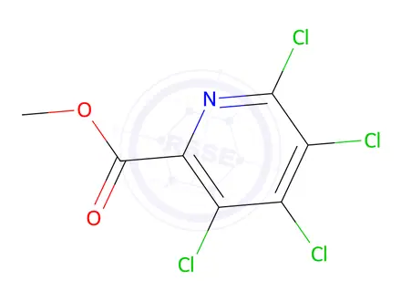Chemical structure of methyl 3,4,5,6-tetrachloropicolinate