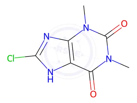 Chemical structure of 8-Chlorotheophylline