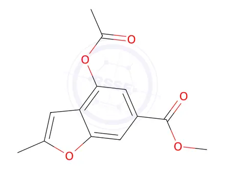 Chemical structure of Methyl 4-Acetoxy-2-methylbenzofuran-6-carboxylate