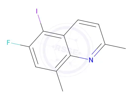 Chemical structure of 6-Fluoro-5-iodo-2,8-dimethylquinoline