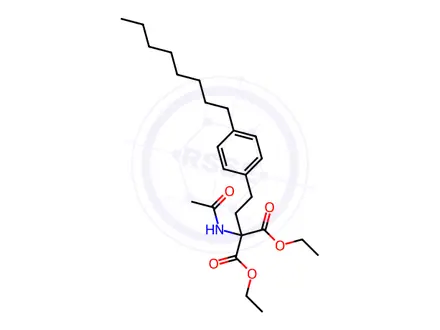 Chemical structure of Diethyl 2-Acetamido-2-[2-(4-octylphenylethyl)malonate