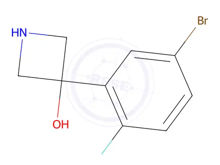 Chemical structure of 3-(5-Bromo-2-fluorophenyl)azetidin-3-ol