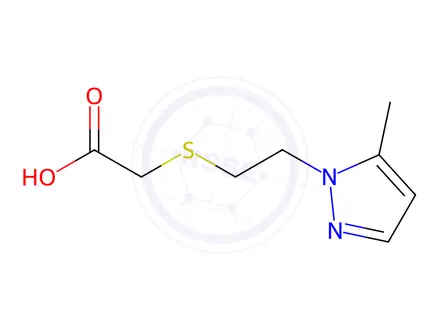 Chemical structure of [2-(5-Methyl-pyrazol-1-yl)-ethylsulfanyl]-acetic acid