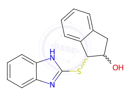 Chemical structure of 1-(1H-1,3-Benzodiazol-2-ylsulfanyl)-2,3-dihydro-1H-inden-2-ol