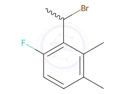 Chemical structure of Benzene, 2-(1-bromoethyl)-1-fluoro-3,4-dimethyl-