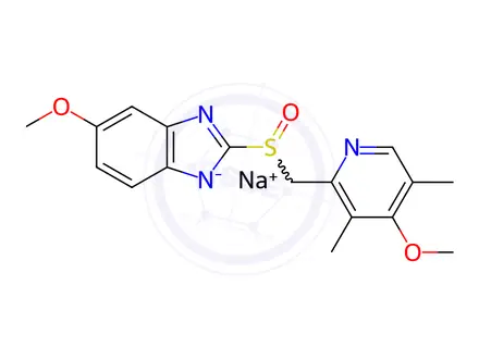 Chemical structure of Omeprazole Sodium