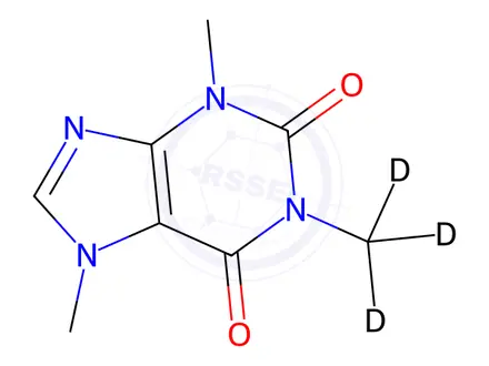 Chemical structure of Caffeine-d3 (1-methyl-d3)