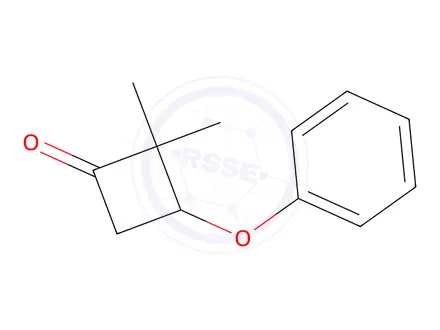 Chemical structure of 2,2-dimethyl-3-phenoxycyclobutan-1-one