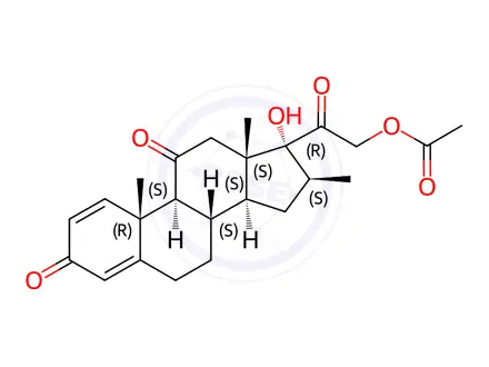 Chemical structure of 16-Meprednisone acetate
